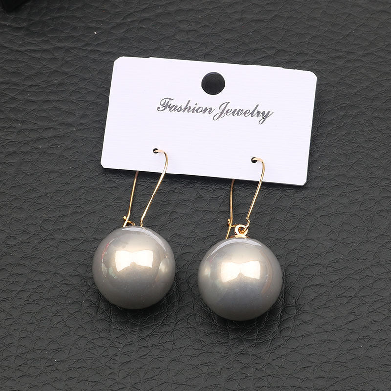 Large Pearl Silver Pearl Ear Clips For Women