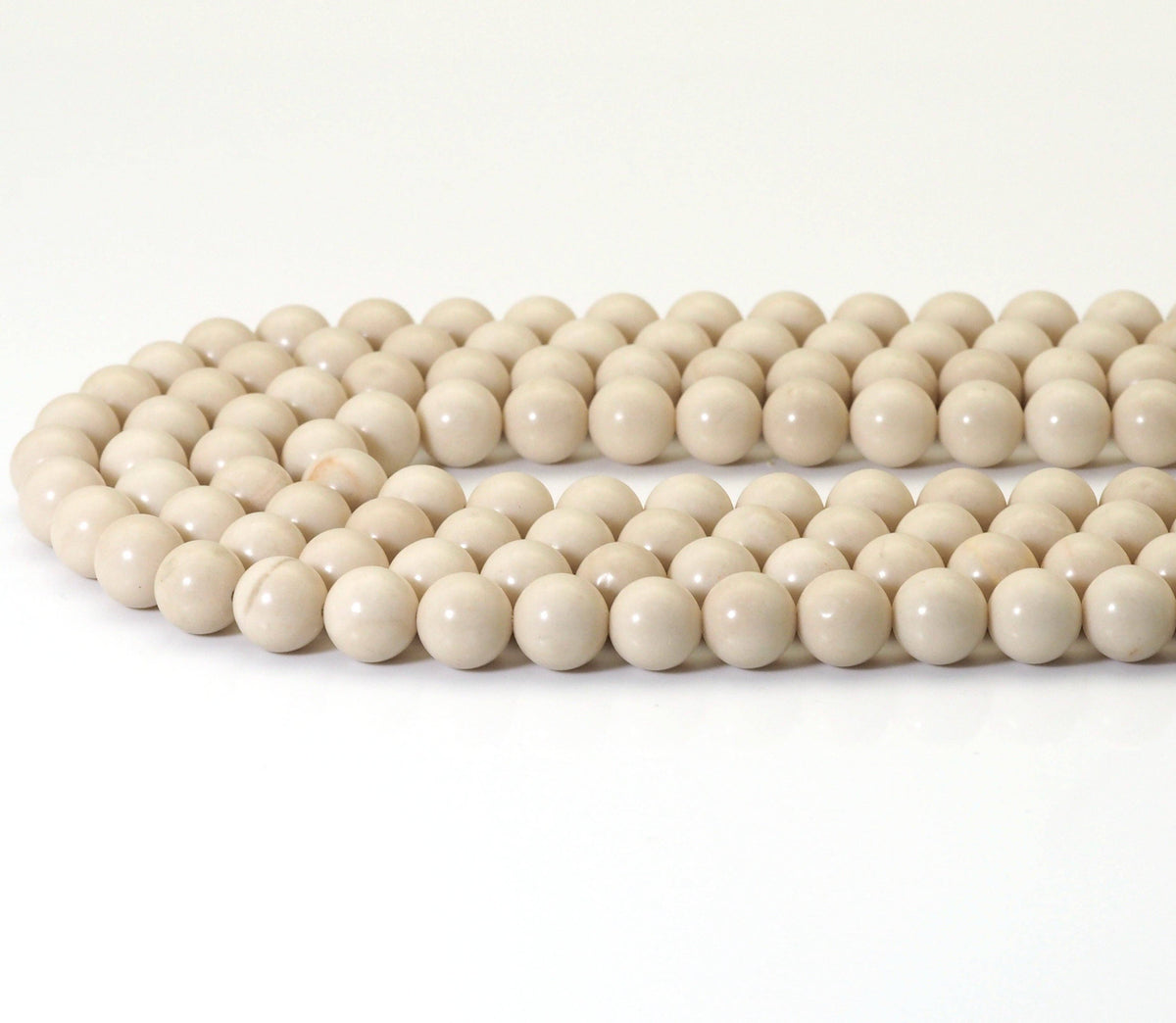 Genuine Fossil Wood Round Smooth Beads, 6mm/8mm/10mm/12mm, Sku#U1495