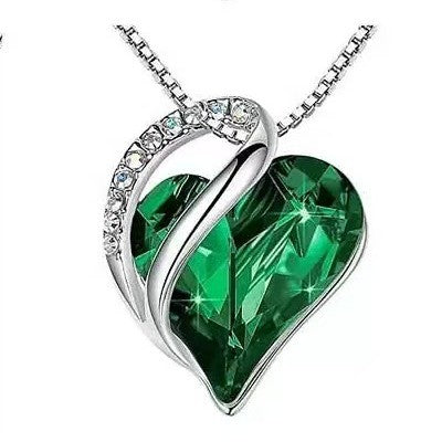 Geometric Heart Of The Ocean Crystal Necklace High-End