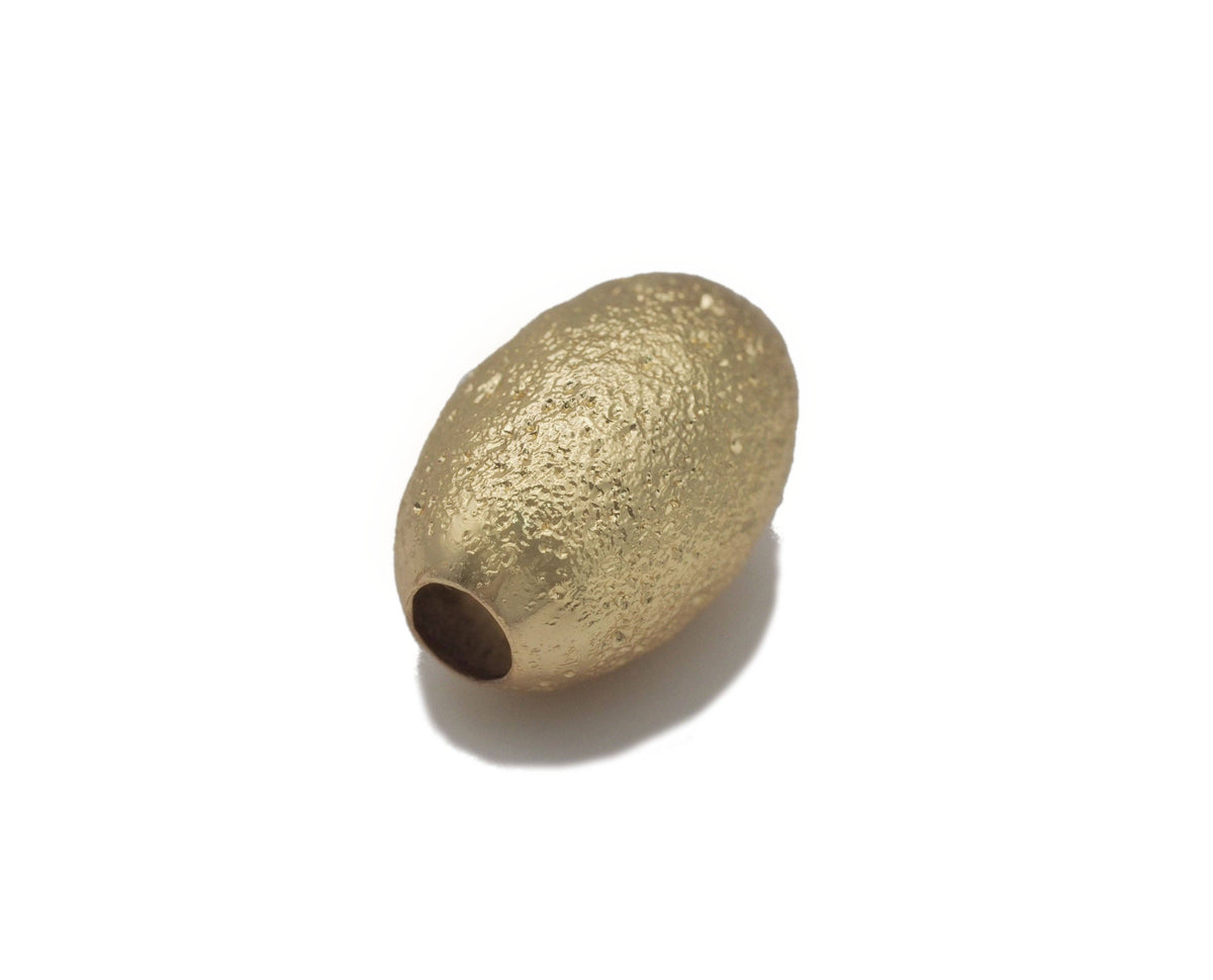 Matte Golden Silver Oval Shape Spacer Beads, Sku#B219