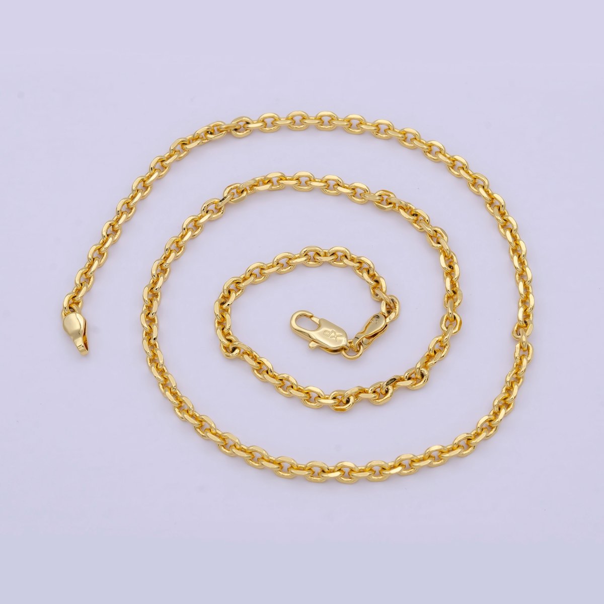 Cable Chain necklace, 24k gold filled chain Dainty gold filled chain, minimalist necklace 17.7 inch chain | WA-809 Clearance Pricing