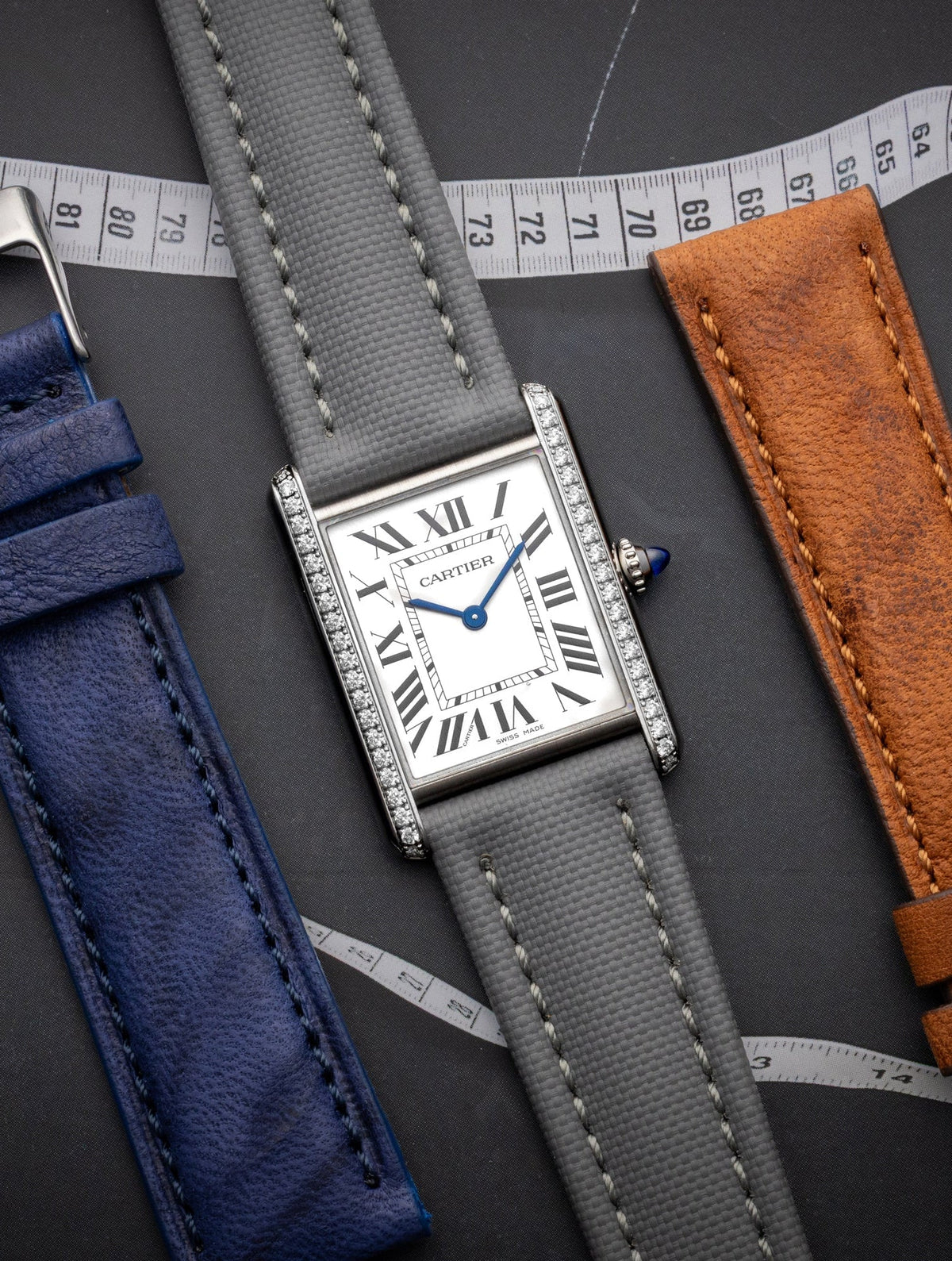 Slate Grey Sailcloth Strap 18mm