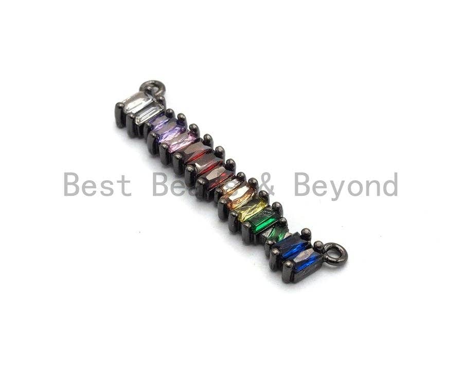 Colorful CZ Micro Pave Long Bar Pendant for Necklace ,Colorful Cz Beads, Micro Pave Findings Pendant, 6x35mm, sku#F682