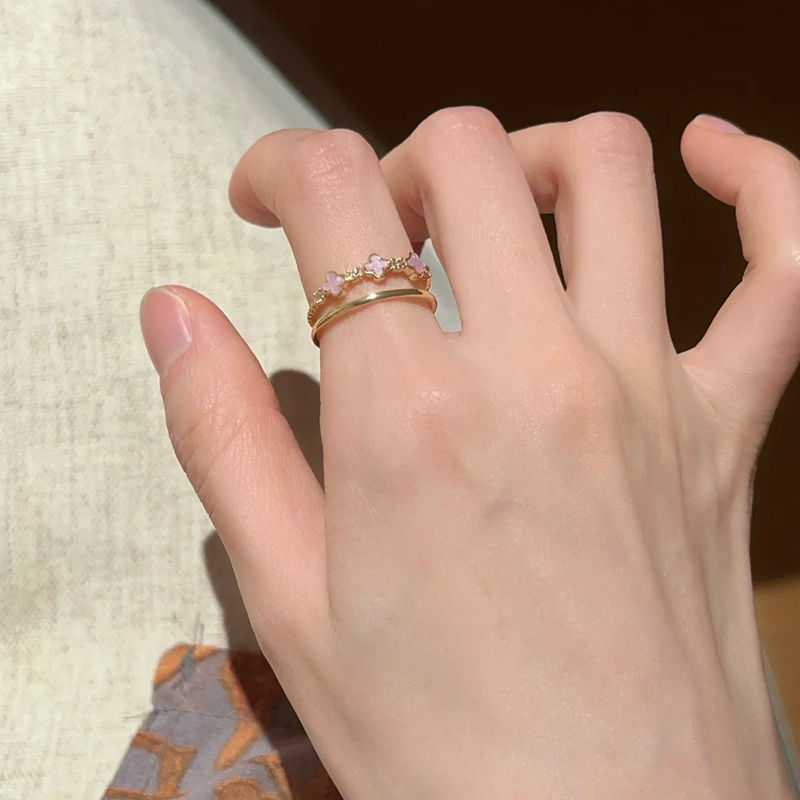 Exquisite Enamel Colored Glaze Ring For Women, 3D Butterfly, Versatile & Fashionable, S925 Silver-Plated, Adjustable Opening, Index Finger Ring