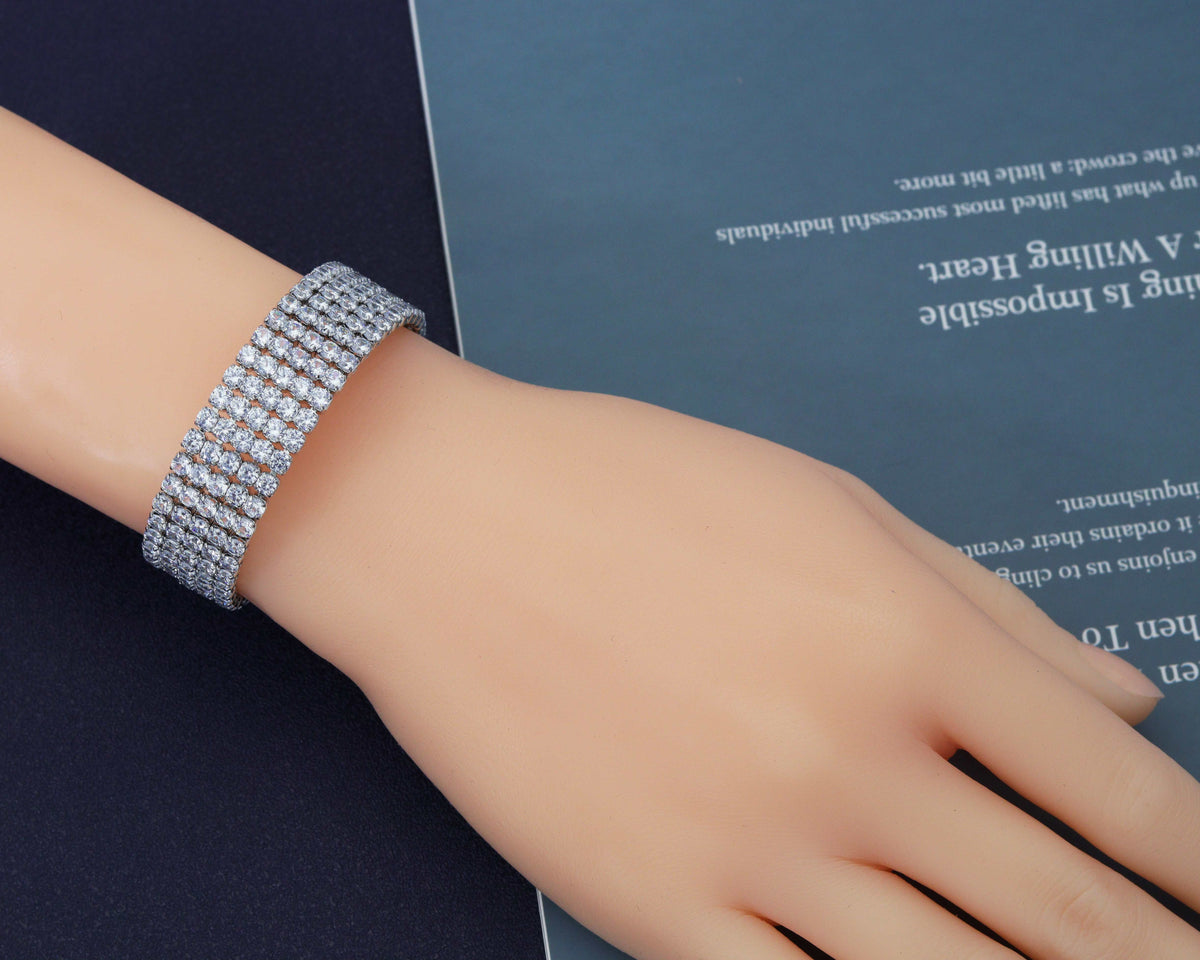 CZ Buckle Bracelet, Sku#B166