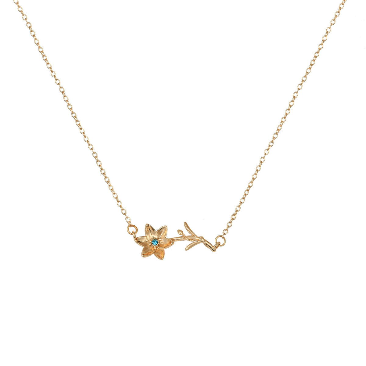 Three-dimensional Decoration Flower Pendant Necklace Gold-plated Sweater Chain