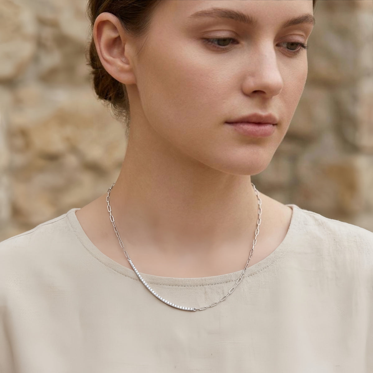925 Sterling Silver Elegant Minimalist  Chain Necklace with Delicate Pendant Charm