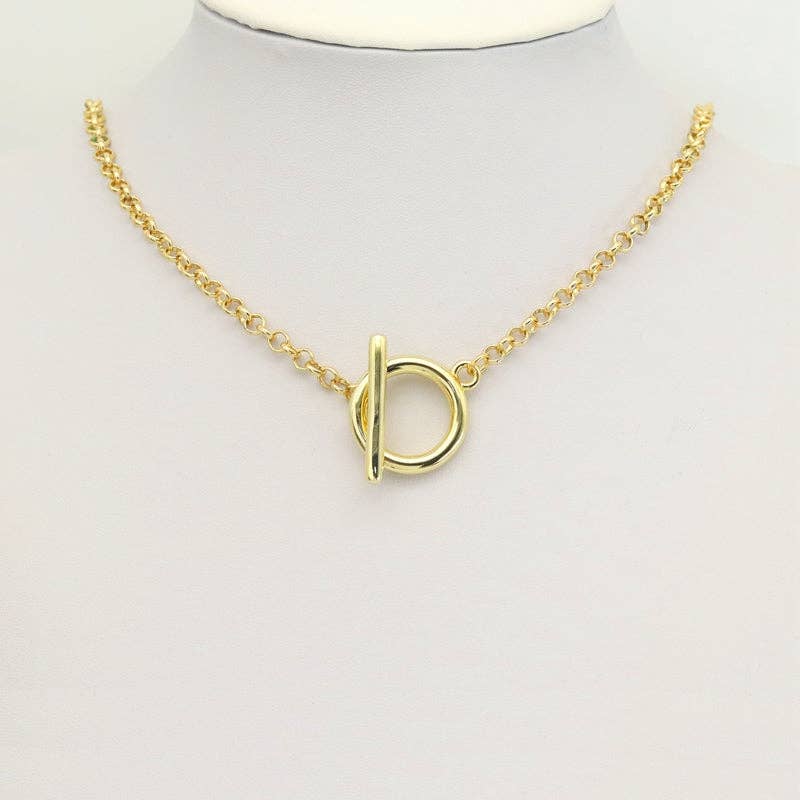 Gold Silver Large Toggle Clasp, Sku#ML76