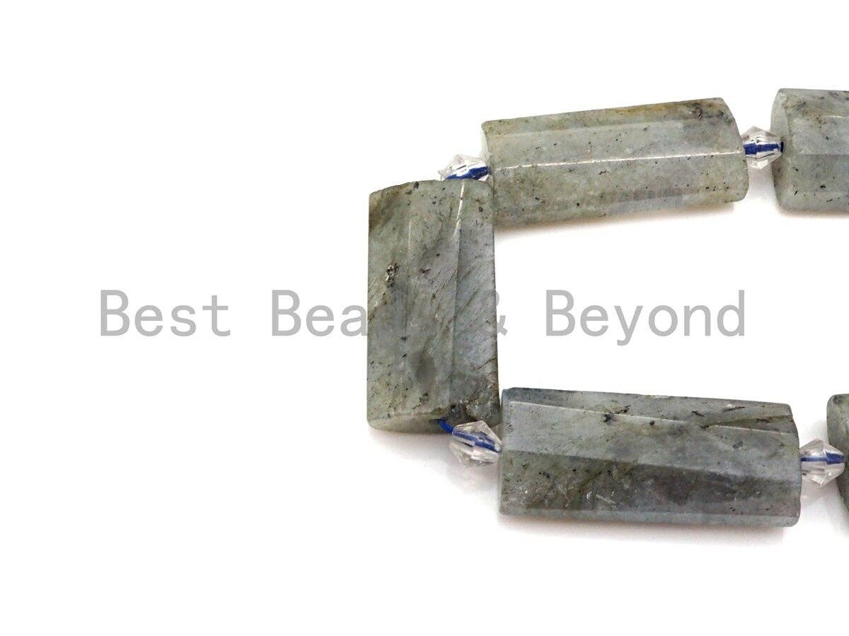 High Quality Natural Labradorite Pillow Shape Beads, Natural Labradorite beads, 13x26mm, sku#U679