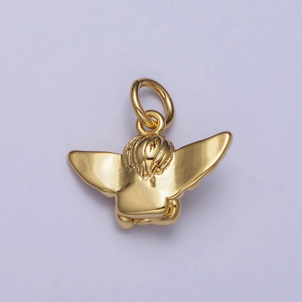 Cherub Baby Angel Valentine Puffed Add-On Charm in Gold & Silver | AC316 AC317