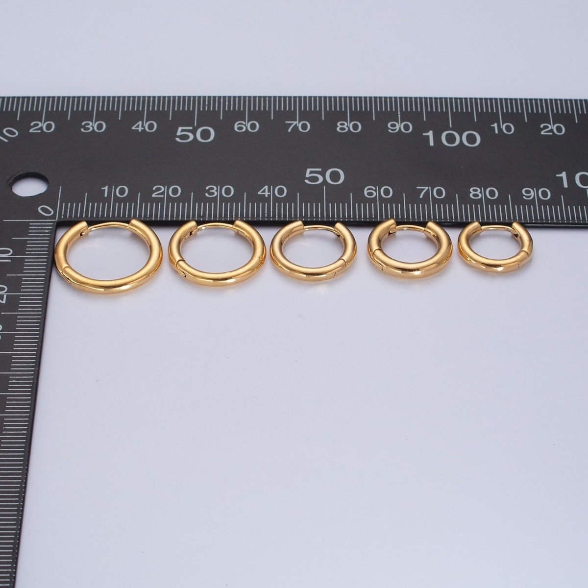 Chunky Gold Classic Huggie Minimalist Hoops | P-332 P-333 P-334 P-335 P-336