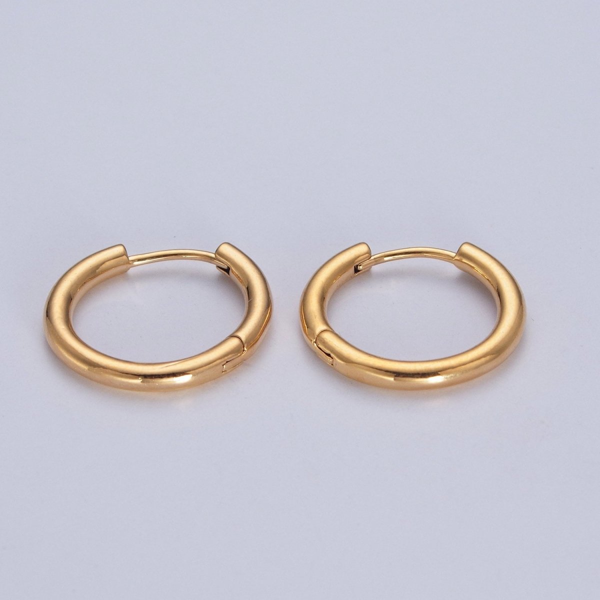 Chunky Gold Classic Huggie Minimalist Hoops | P-332 P-333 P-334 P-335 P-336