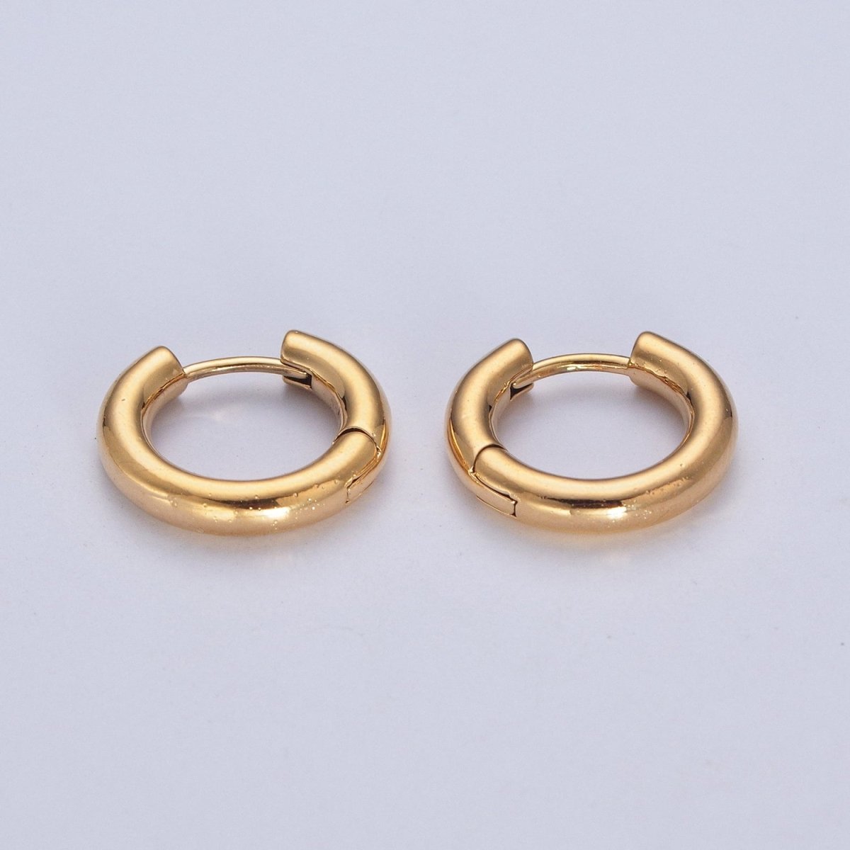 Chunky Gold Classic Huggie Minimalist Hoops | P-332 P-333 P-334 P-335 P-336