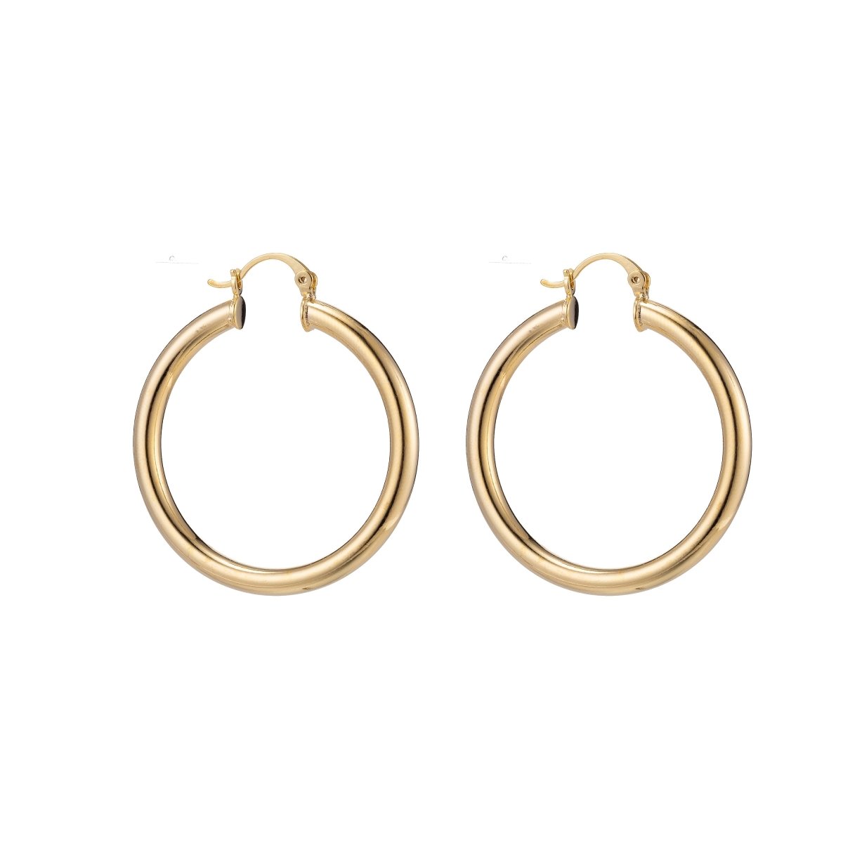 Chunky Gold Hoop Earrings, Fat Hoop Earrings, Chubby Hoop Earrings, Gold Hoop Earrings, Gold Hoops 40mm Rose Gold Hoop Q-464 - Q-471