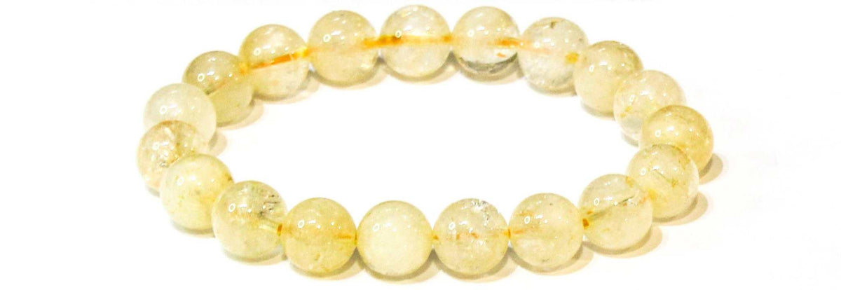 Citrine Round Bead Bracelet - Stone of Abundance