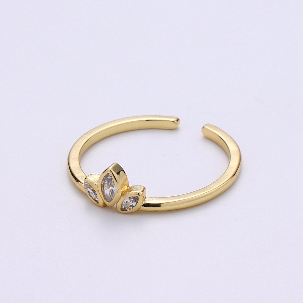 Clear Marquise Ring Cubic Zircon Ring Tiara Ring Dainty Geometric Ring Fashion Jewel Delicate and Fine Ring Stack Ring Minimalist R-133