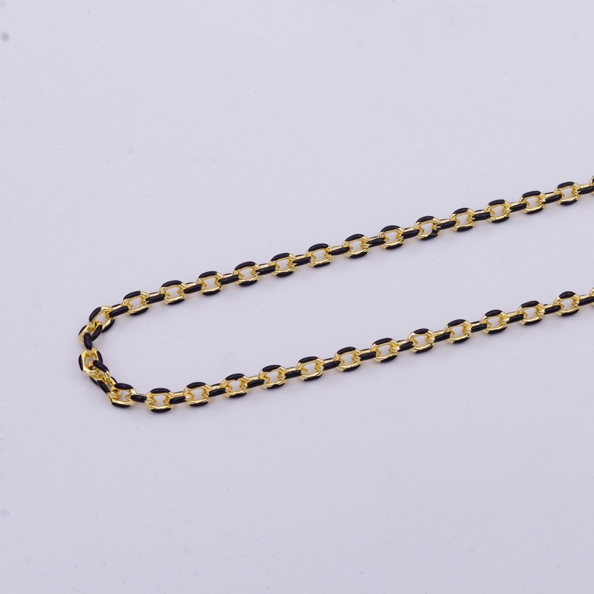 Colorful Enamel Chain 4.5x3.3mm Cable Link Chain, 14K Gold Filled Dainty Chain, Wholesale bulk Chain by Yard | ROLL-1018 To ROLL-1025