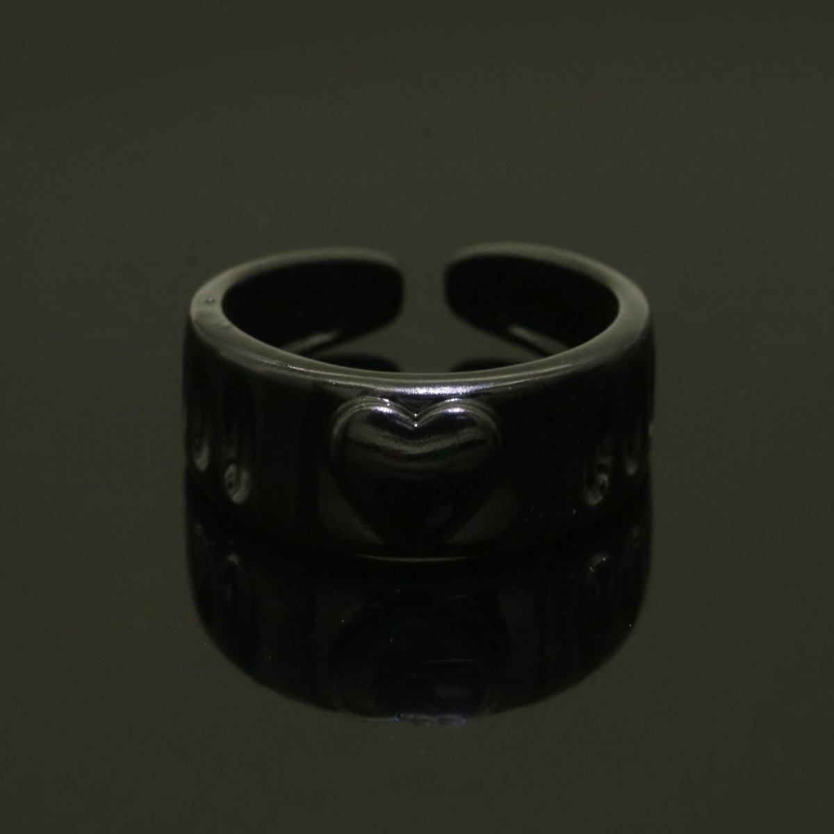 Colorful Resin Enamel Acrylic Ring Chunky Retro Rings Y2k Ring Heart Love Jewelry