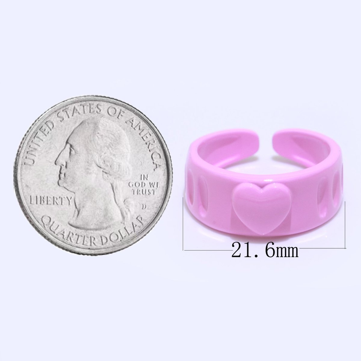 Colorful Resin Enamel Acrylic Ring Chunky Retro Rings Y2k Ring Heart Love Jewelry