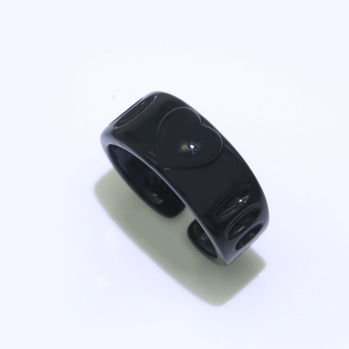 Colorful Resin Enamel Acrylic Ring Chunky Retro Rings Y2k Ring Heart Love Jewelry