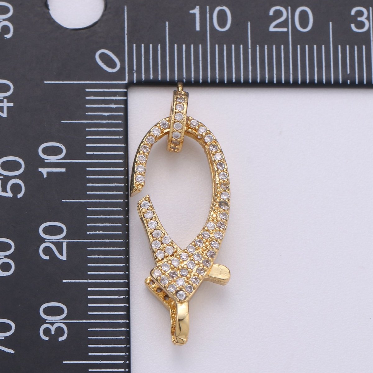 Crystal Gold Lobster Claw Clasp Gold Filled Jewelry Supplies K-761