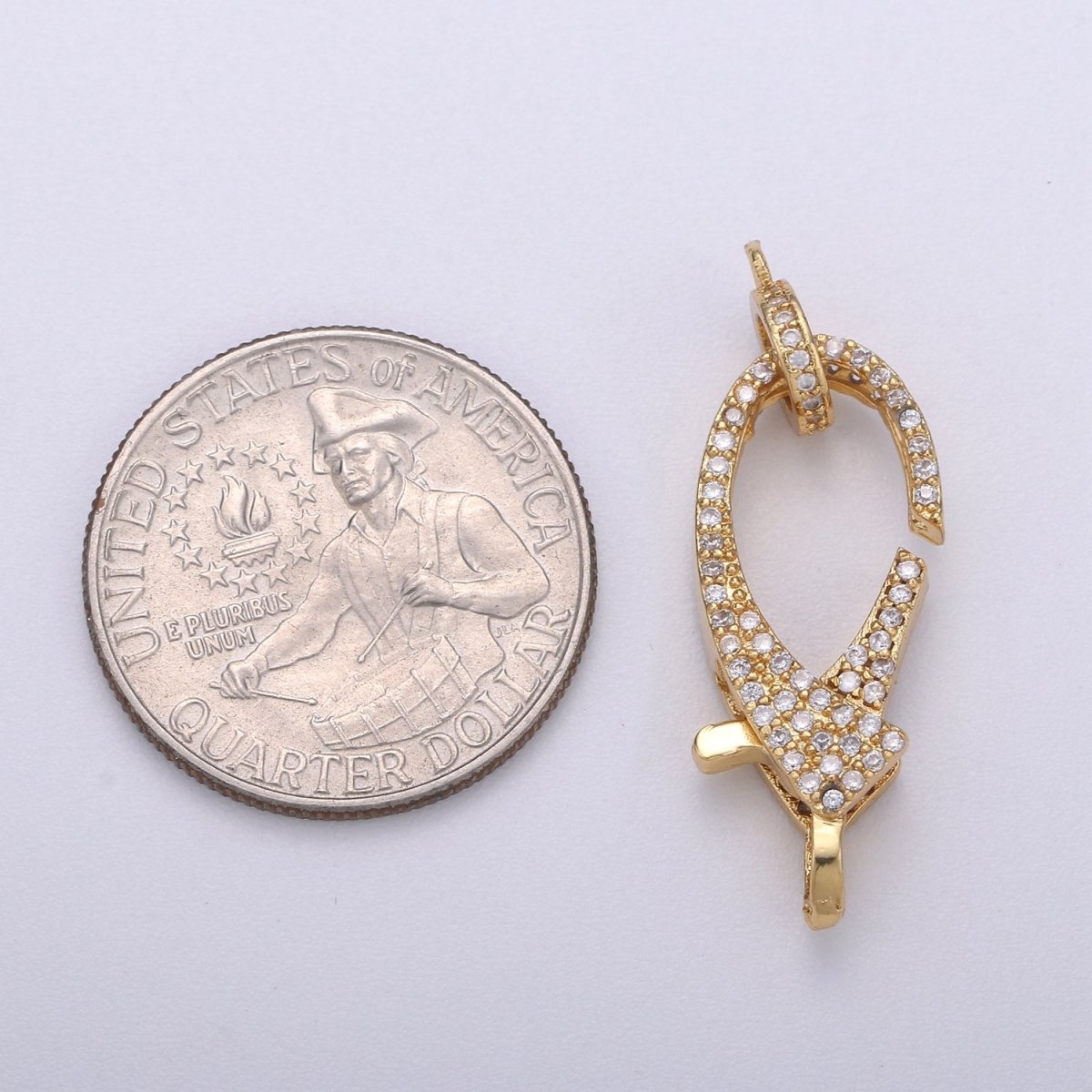 Crystal Gold Lobster Claw Clasp Gold Filled Jewelry Supplies K-761