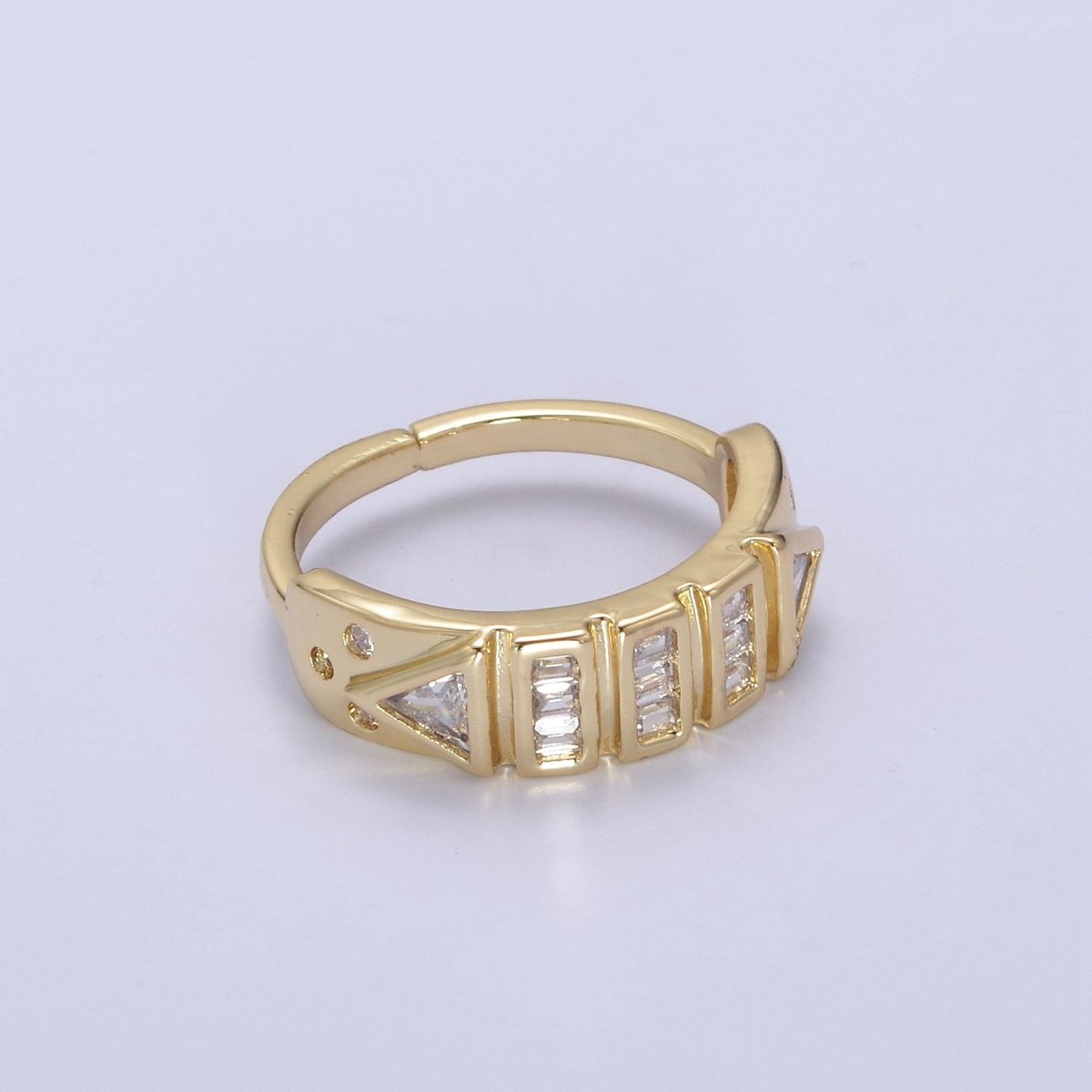 Cubic Cz Ring Adjustable Clear Cubic Zirconia Ring U-315