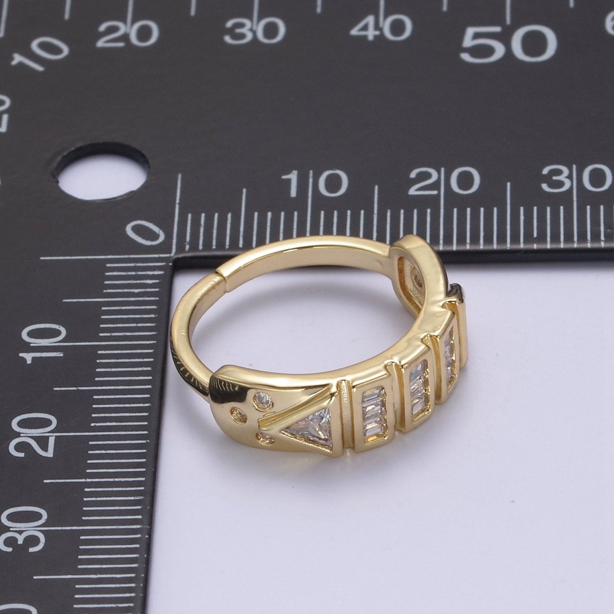 Cubic Cz Ring Adjustable Clear Cubic Zirconia Ring U-315