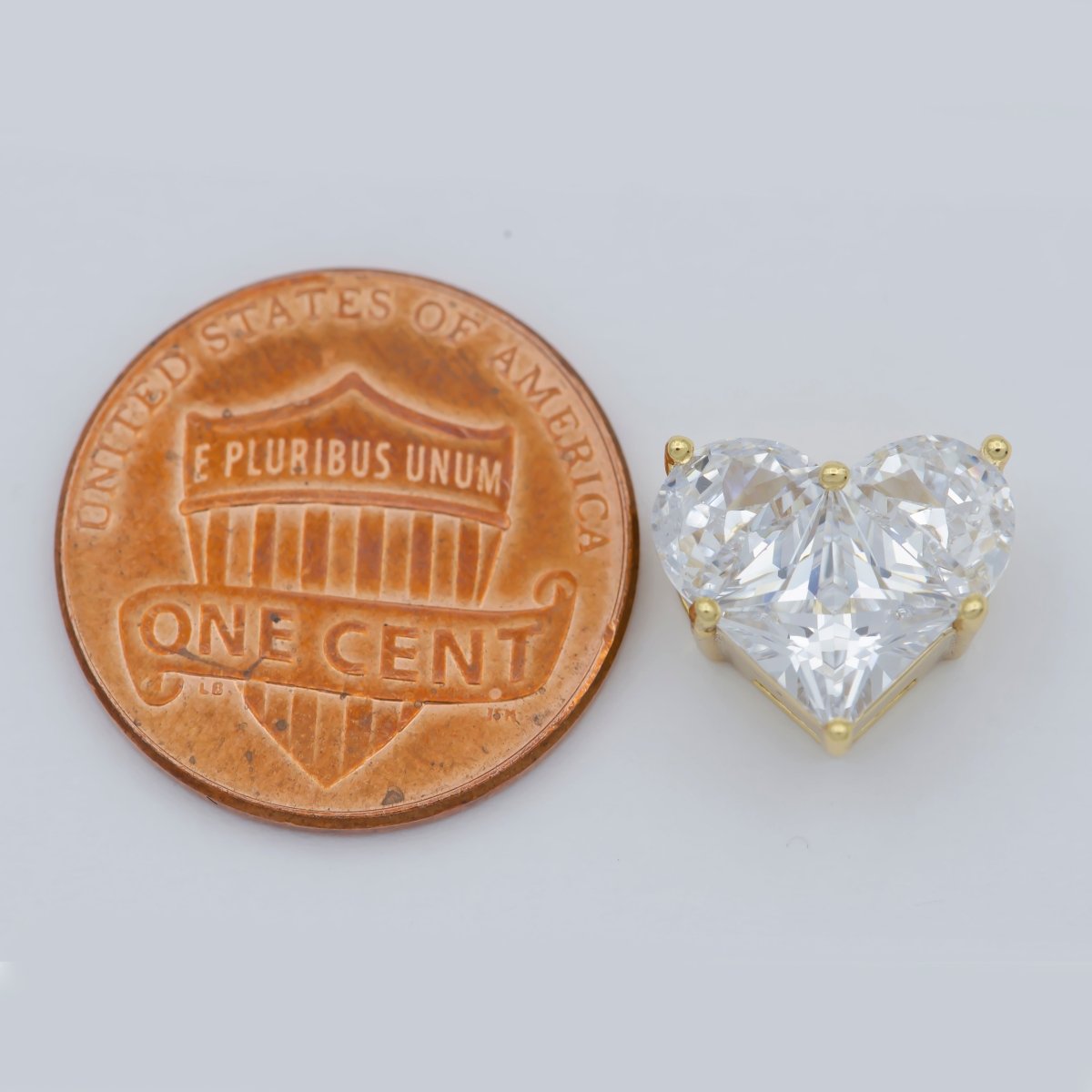 Cubiz Zirconia Heart Beads - 10mm Small Beautiful Bright 3D Love Jewelry Gold Star Beads spacer for Bracelet Necklace Supply B-544