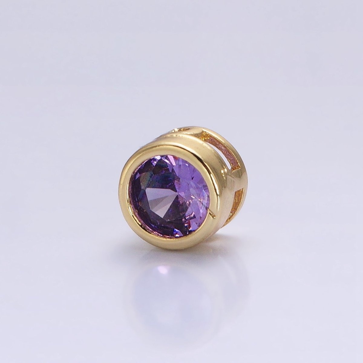 Cubiz Zirconia Round Circle Beads - 7.5mm Small CZ Colorful Geometric Jewelry Gold Beads spacer B-229 B-230 B-236 B-238 B-240 B-245 B-248