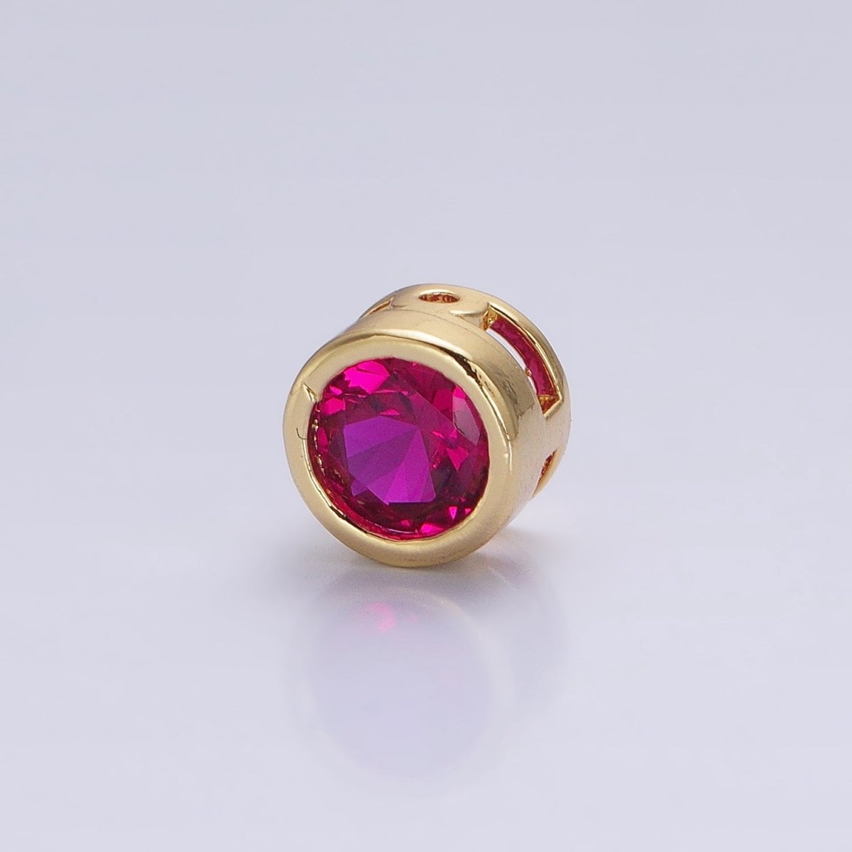 Cubiz Zirconia Round Circle Beads - 7.5mm Small CZ Colorful Geometric Jewelry Gold Beads spacer B-229 B-230 B-236 B-238 B-240 B-245 B-248