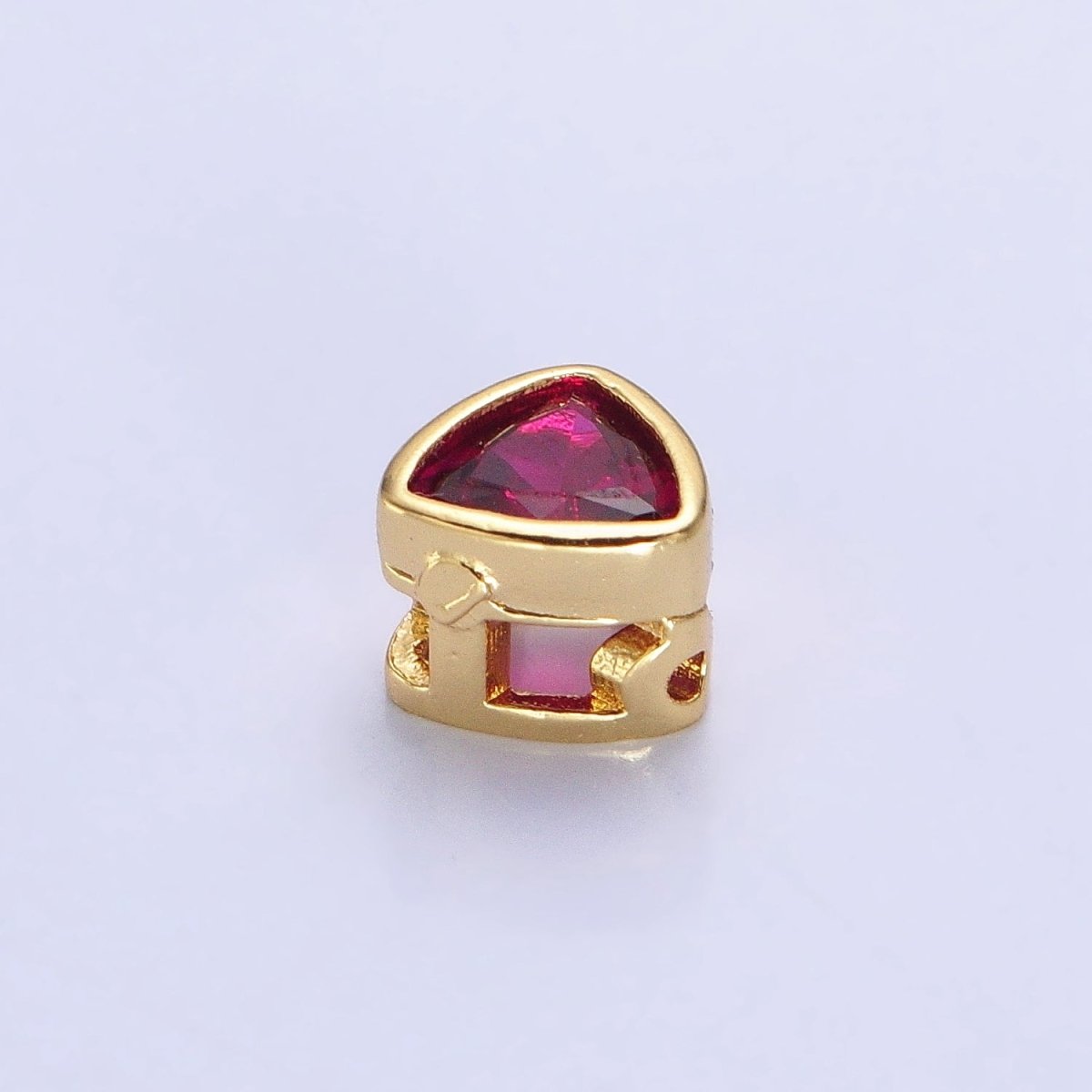 Cubiz Zirconia Triangle Beads - 7mm Small CZ Colorful Geometric Jewelry Gold Beads spacer B-193 B-194 B-197 B-198 B-204 B-211 B-216
