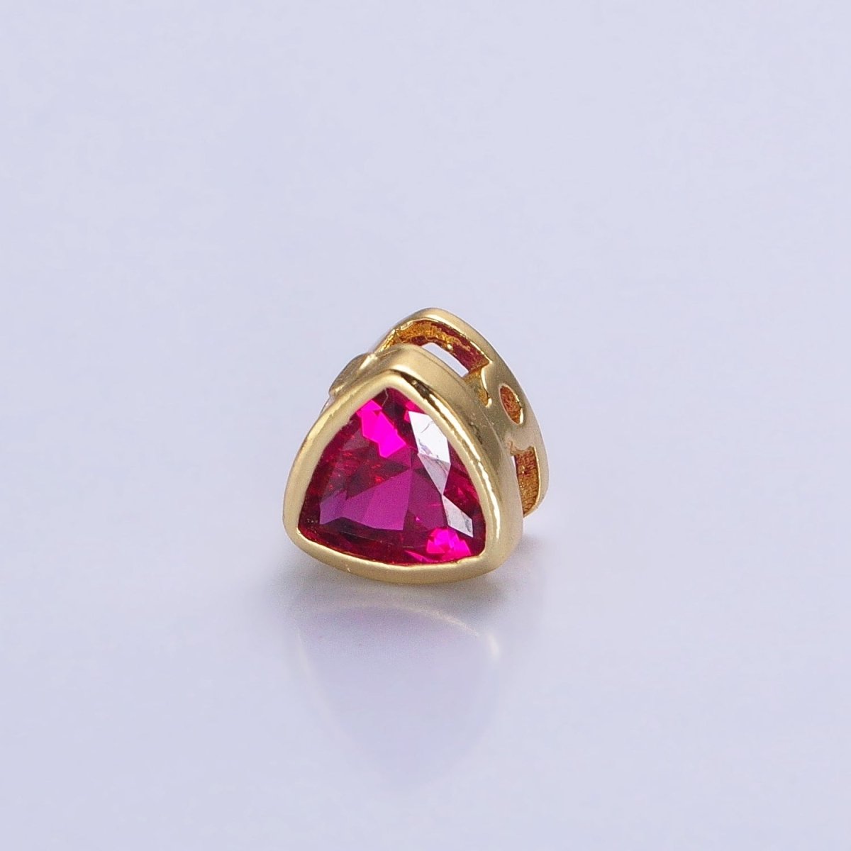 Cubiz Zirconia Triangle Beads - 7mm Small CZ Colorful Geometric Jewelry Gold Beads spacer B-193 B-194 B-197 B-198 B-204 B-211 B-216
