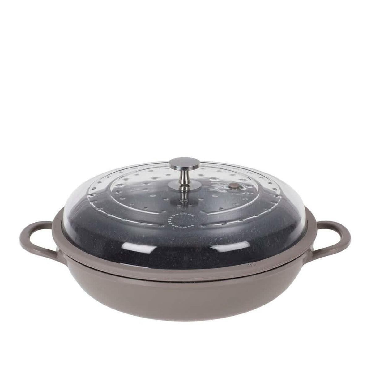 Curtis Stone 4-Quart Cast Aluminum Pan with Glass Lid (Refurbished)
