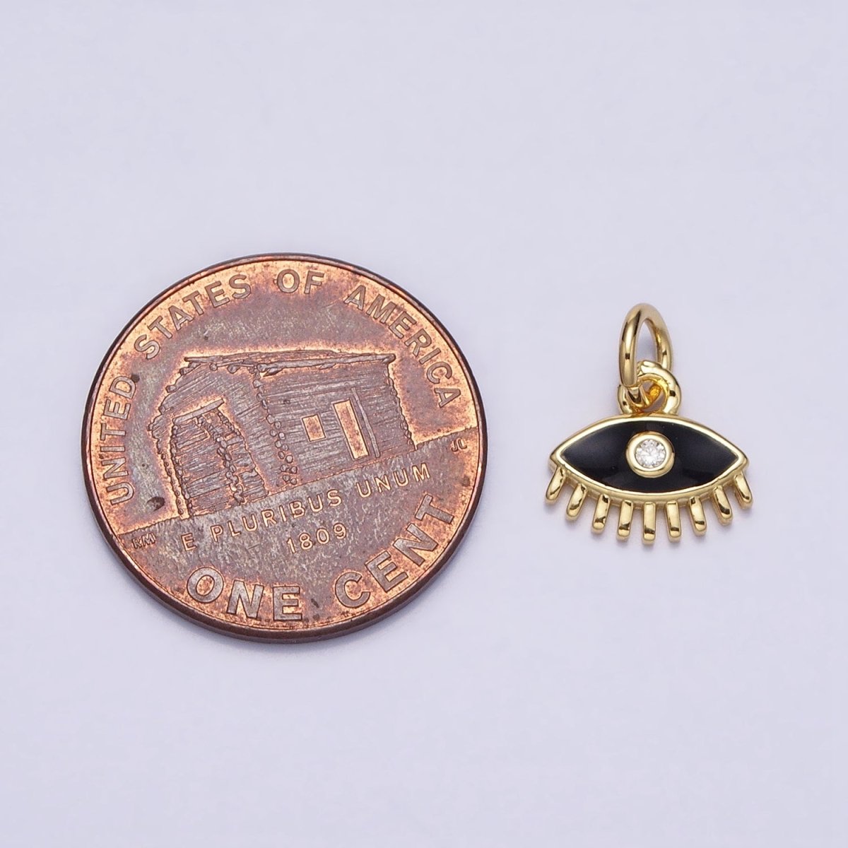 CZ Micro Pave Enamel Evil Eye Charm 24k Gold Filled Pendant for Jewelry Making AC560 AC561 AC562 AC565