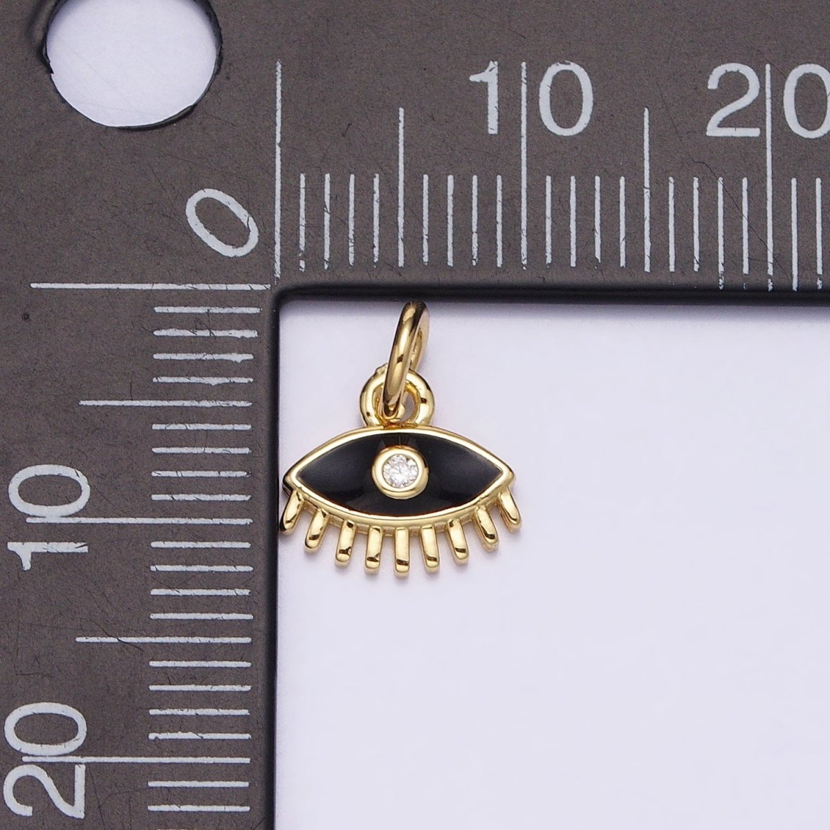 CZ Micro Pave Enamel Evil Eye Charm 24k Gold Filled Pendant for Jewelry Making AC560 AC561 AC562 AC565