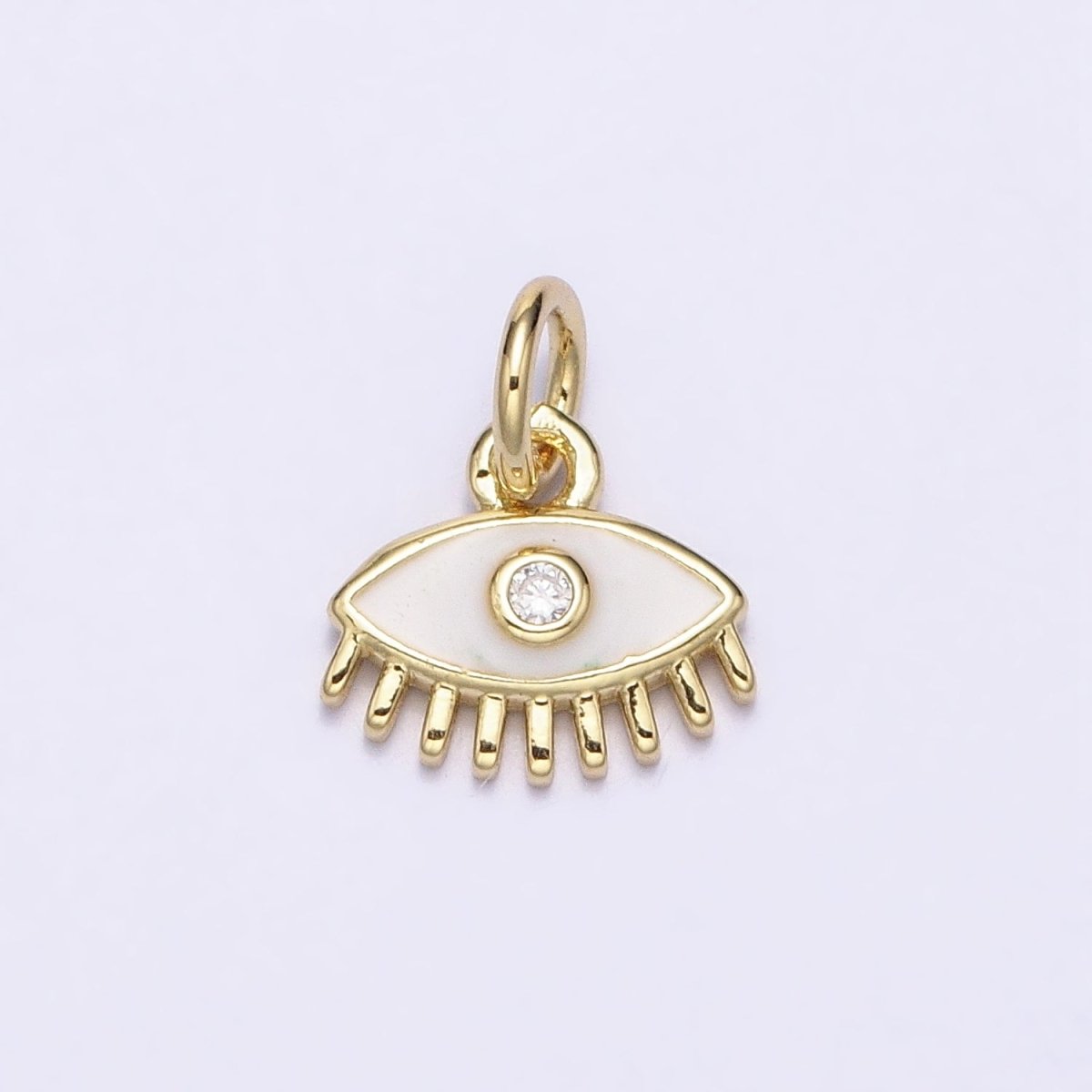 CZ Micro Pave Enamel Evil Eye Charm 24k Gold Filled Pendant for Jewelry Making AC560 AC561 AC562 AC565