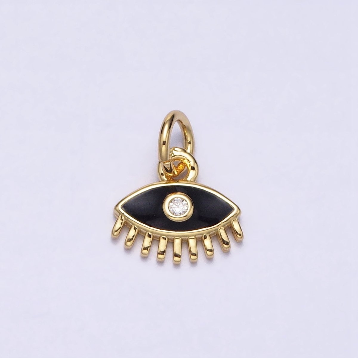 CZ Micro Pave Enamel Evil Eye Charm 24k Gold Filled Pendant for Jewelry Making AC560 AC561 AC562 AC565