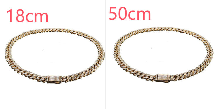 Stainless Steel Titanium Steel Cuban Chain Necklace Bracelet