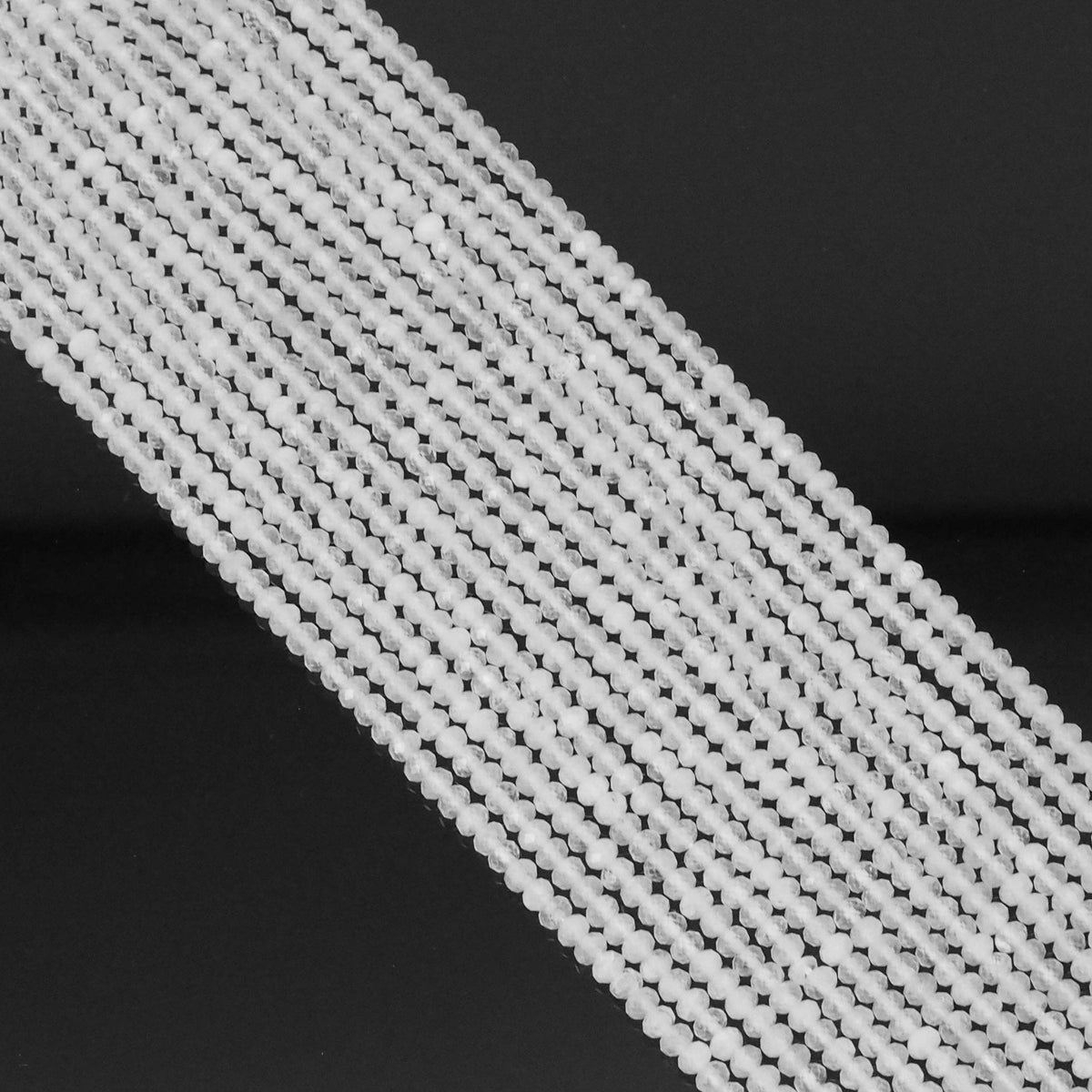 Genuine Moonstone Faceted Rondelle Beads, Sku#U1629