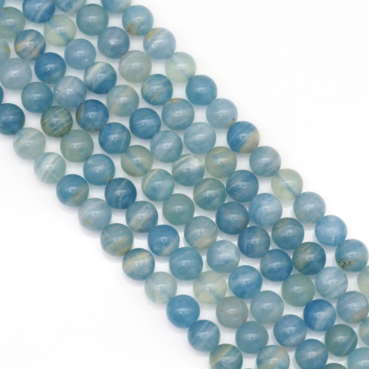 Genuine Top Quality Blue Calcite, 6mm/8mm/10mm, Sku#U1646