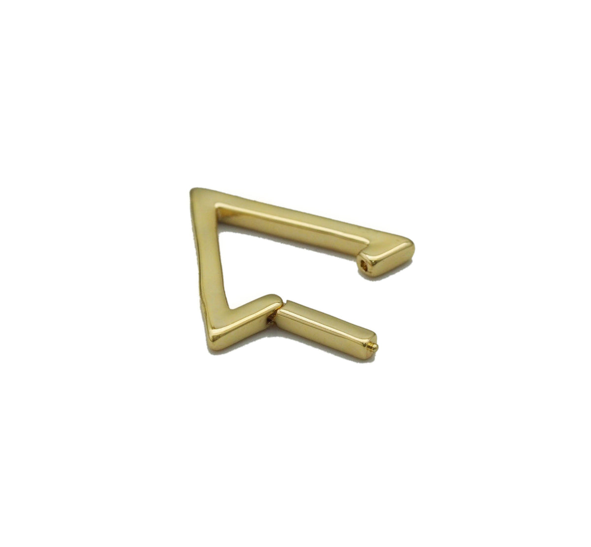 18K Gold Silver Triangle Snap Clip Clasp, Sku#K180