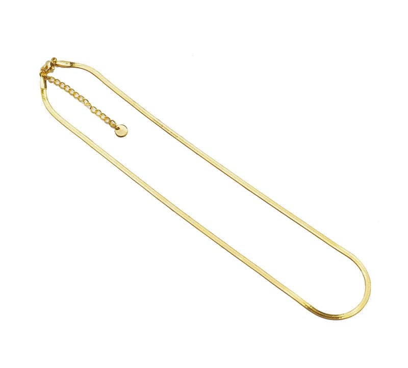 Dainty herringbone Chain Necklace, sku#B336
