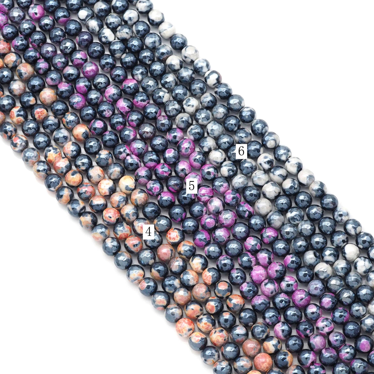 New!!! Mystic Agate Round Faceted Beads, Sku#U1761