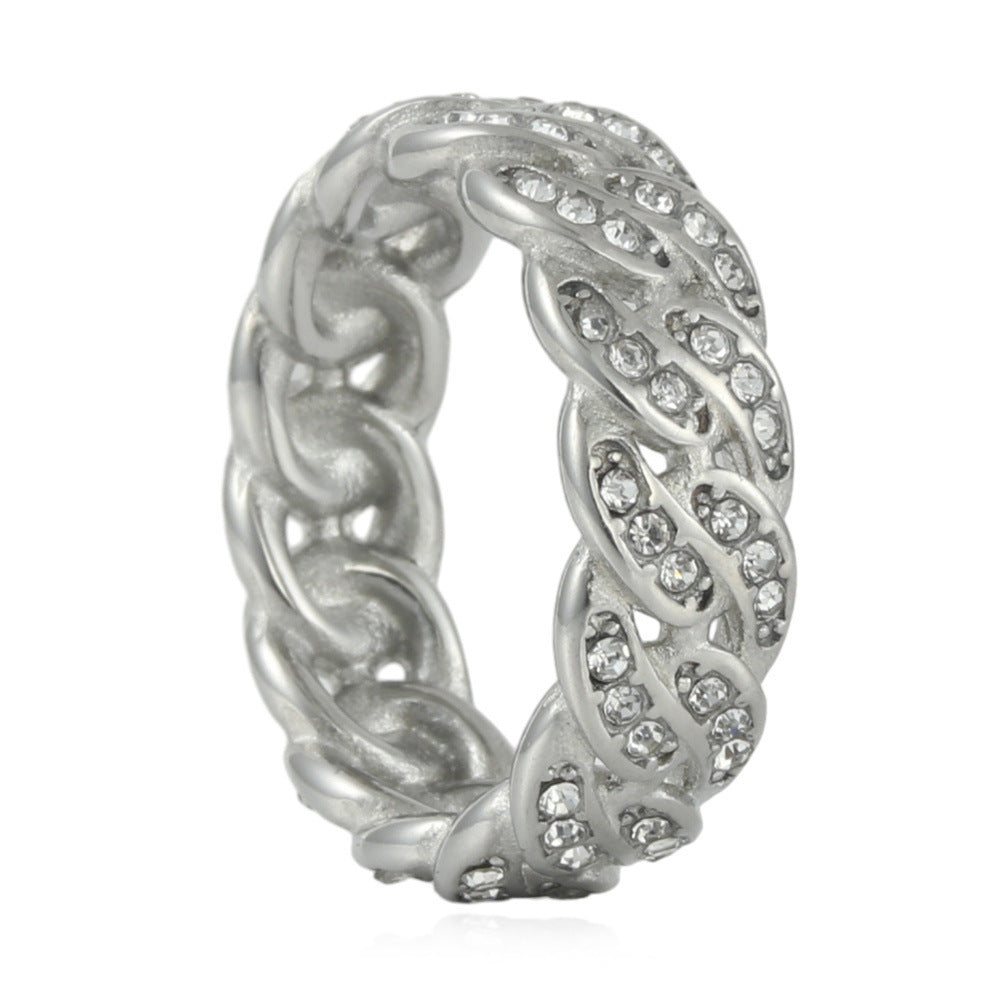 Personalized Punk Stainless Steel Chain Ring