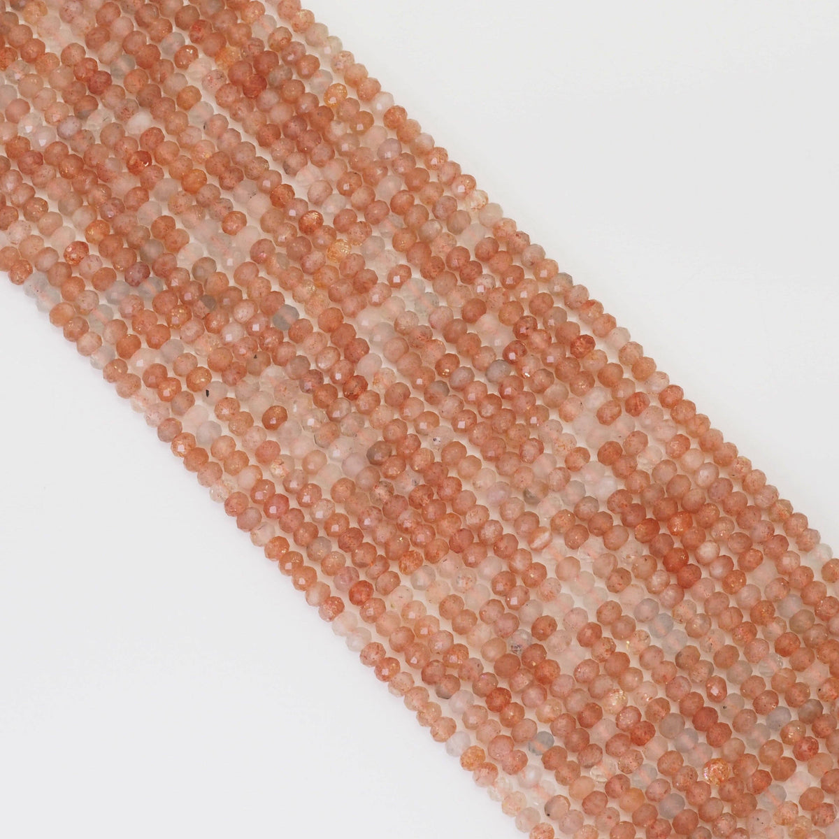 Genuine Golden Sunstone Faceted Rondelle Beads, Sku#U1688