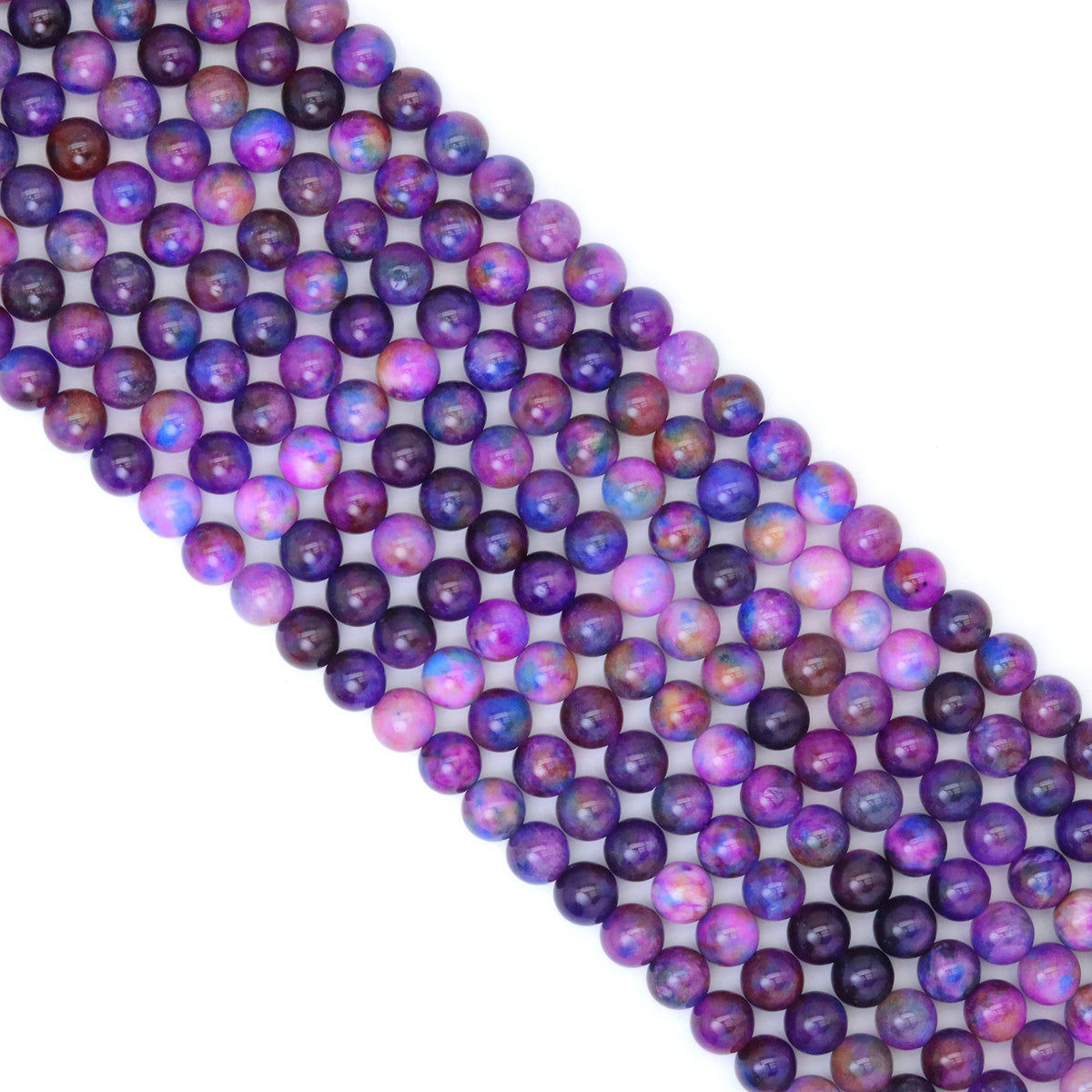 Galaxy Jade Round Smooth Beads, Sku#U2016