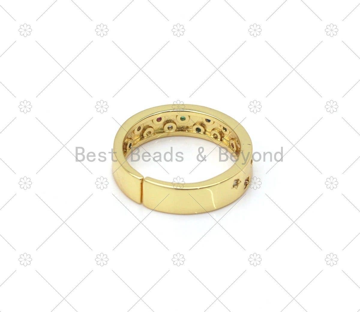 CZ on Band Adjustable Ring, Sku#X283