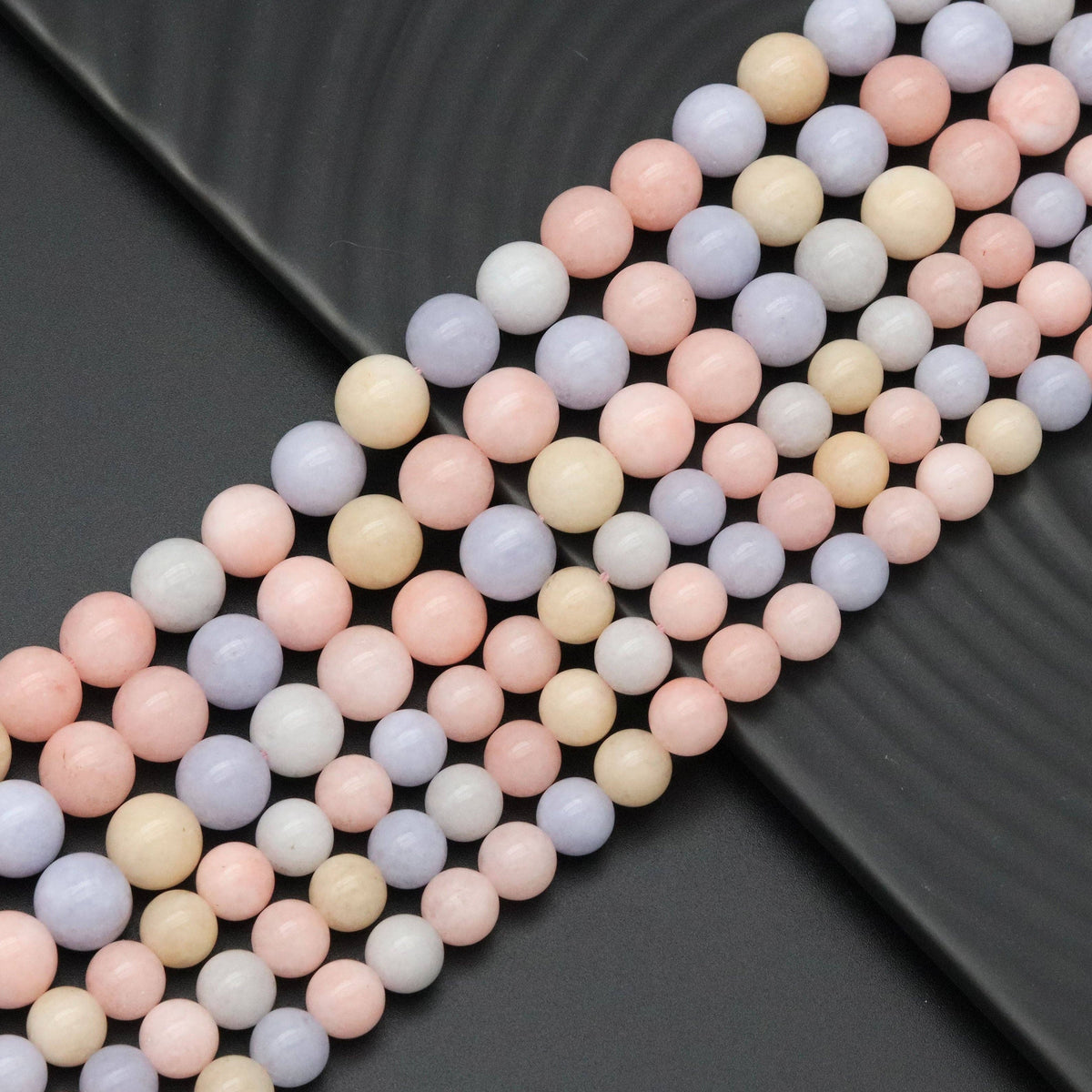 Morganite Jade Round Smooth Beads, Sku#U1820