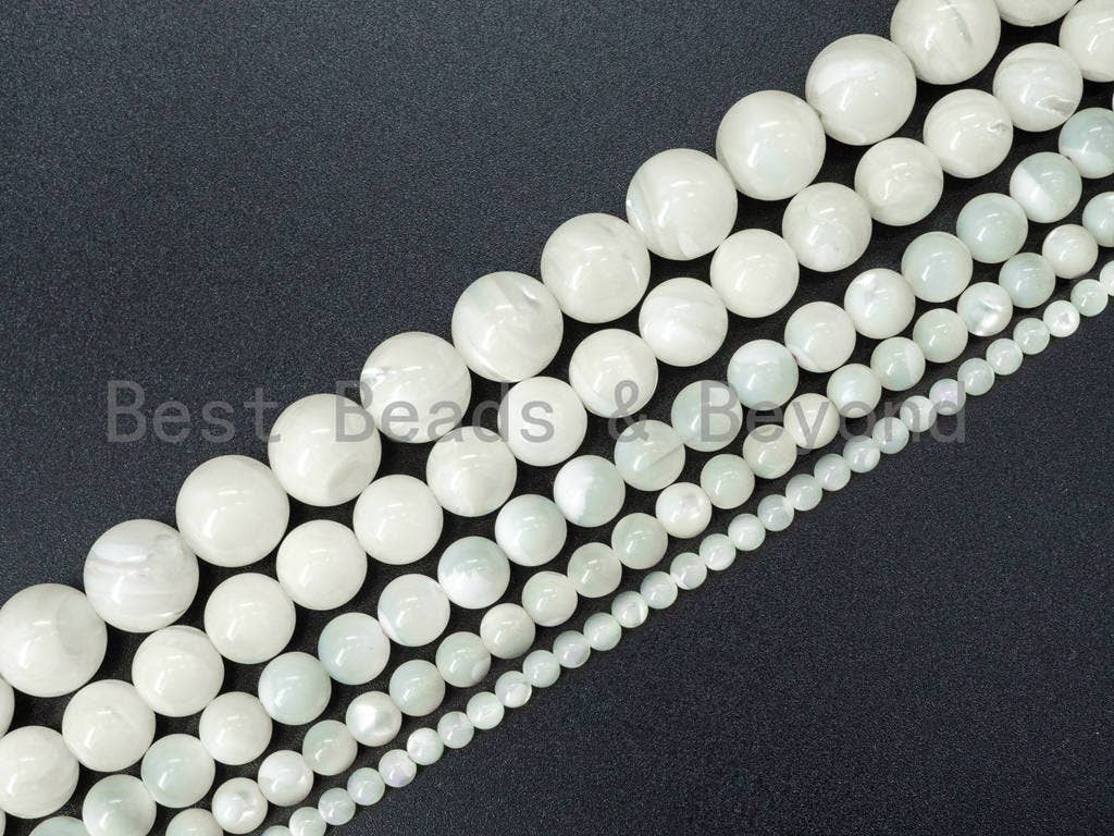 4mm/6mm/8mm/10mm/12mm  Natural White Mother of Pearl,SKU#T1